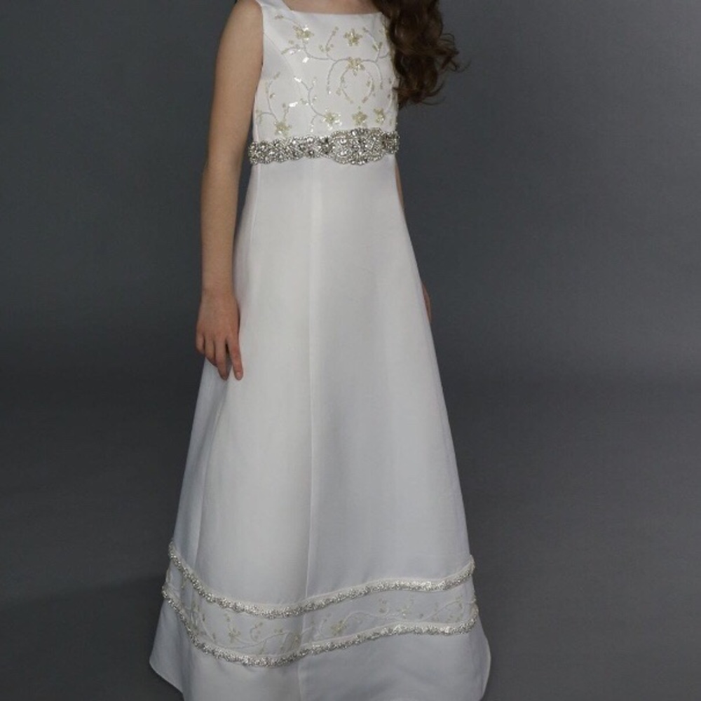 White pageant or first communion dress